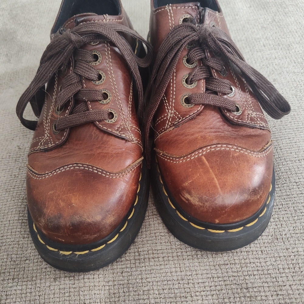 Dr. Martens 8651 Vintage Chunky Platform Brown Leather Oxford
